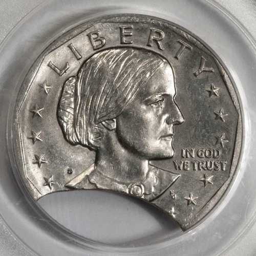 PCGS MS62 ラージ 20% クリップ スーザン B アンソニー ドル ミント エラー レア SBA エラータイプ