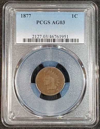 1877年 インディアンヘッド セント PCGS AG03 2127.03/46761951 希少コイン