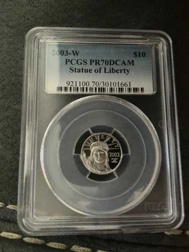 2003年 W プラチナ 10ドル プルーフ アメリカンイーグル 1/10オンス コイン PCGS PR70 DCAM