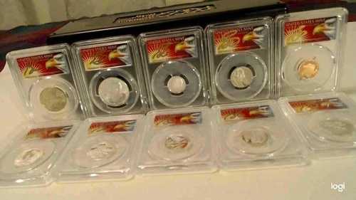 2020- S シルバー プルーフセット「10枚」PCGS PR70DCAM ファーストストライク クリーブランド イーグル