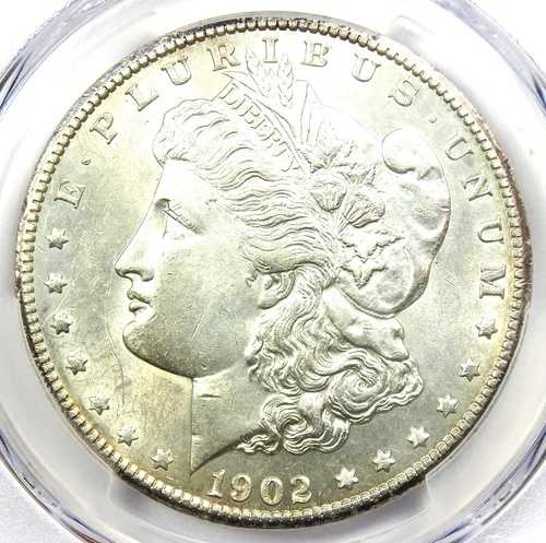 1902-S モルガン シルバー ダラー 1 ドル コイン - PCGS 未流通詳細 (UNC MS) - 希少