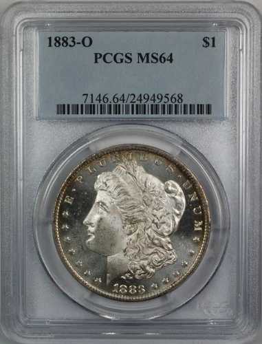 1883-O モルガン銀貨、PCGS MS-64、良質コイン、（セミPL）JT