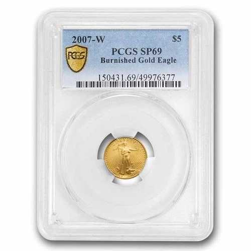 2007-W 1/10オンス バーニッシュド アメリカン ゴールド イーグル MS-69 PCGS