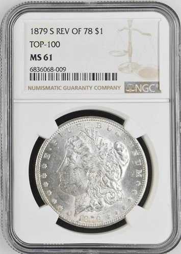 1879-S REV 1878 TOP-100 モルガン・ダラー MS-61 NGC ビデオ｜WORLD RESOURCE【QUEEN店】