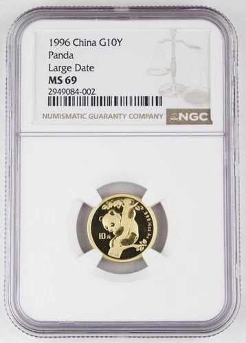 中国 1996年 10元 1/10トロイオンス 999 金パンダコイン NGC MS69 ラージデイト｜WORLD RESOURCE【QUEEN店】