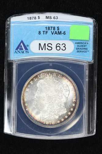 1878 8TF モルガン・ダラー ANACS MS 63 VAM-6 3ALL｜WORLD RESOURCE【QUEEN店】