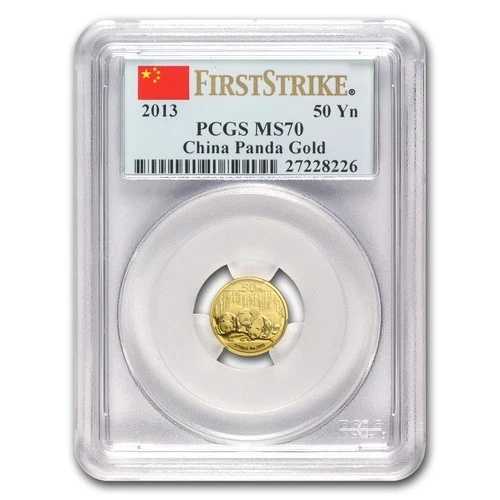 2013年 中国 1/10オンス ゴールド パンダ MS-70 PCGS (FirstStrike?)