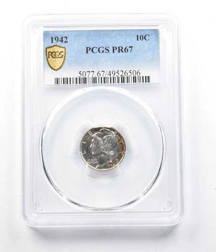 1942年 マーキュリーダイム PR67 PCGS *4485