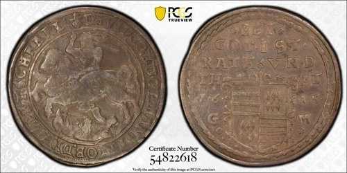 1615 GM マンスフェルト アイゲントリッヒェ ヒンテロルト ドイツ シルバー ターラー PCGS VF25 5241 143,000円