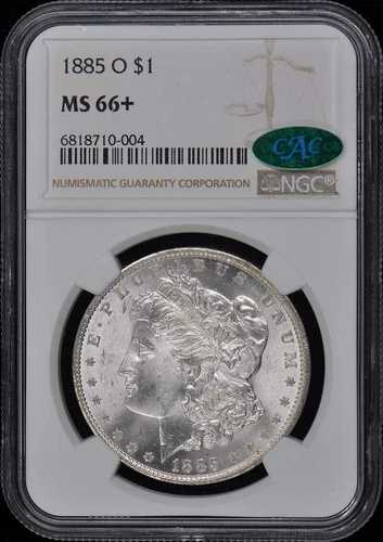 1885-O モルガン・ダラー S$1 NGC MS66+ (CAC)