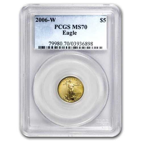 2006-W 1/10オンス バーニッシュド アメリカン ゴールド イーグル SP/MS-70 PCGS｜WORLD RESOURCE【QUEEN店】