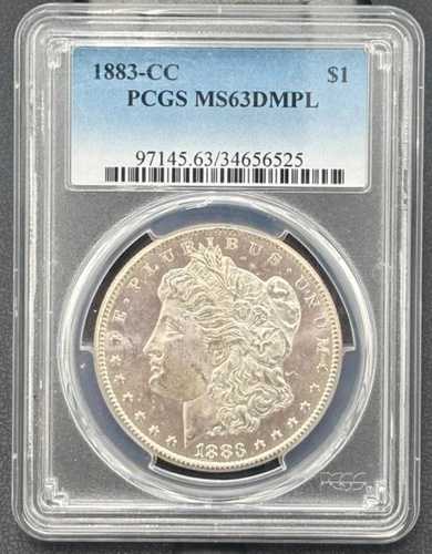 1883年 CC 1ドル モルガン銀貨 PCGS MS 63 DMPL 未流通コイン