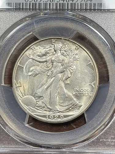 PCGS AU58 1929 D ウォーキングハーフダラー ブライトグレートラスター