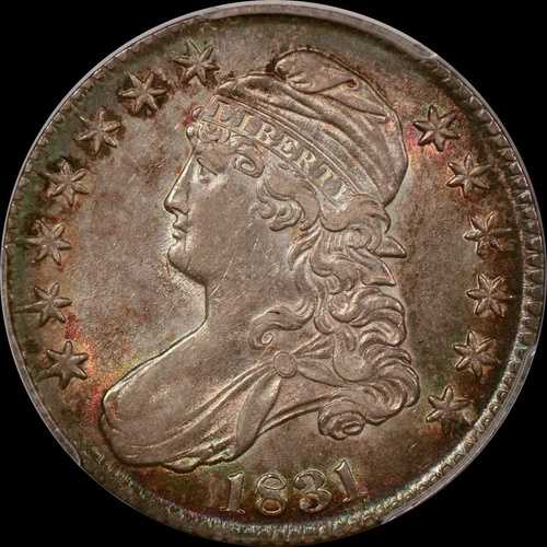 1831年 50セント キャップドバスト ハーフダラー PCGS AU53 PQ