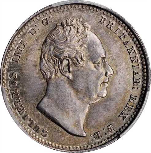 イングランド ウィリアム4世 1834年 1シリング硬貨 PCGS認定 チョイス 未流通 MS63