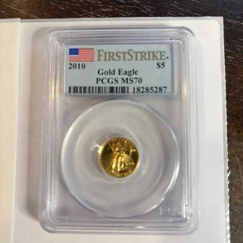 2010年 - 1/10オンス アメリカンゴールドイーグル $5 - ファーストストライク - PCGS MS70 ~BEAUTIFUL-087