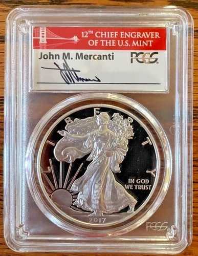2017-S PCGS PR70 DCAM シルバー アメリカンイーグル 限定版プルーフセット メルカンティ