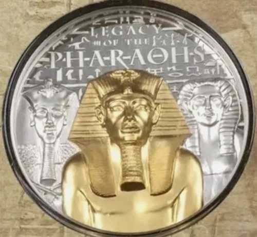 金メッキ 2022 3オンス シルバー ファラオ レガシー PCGS PR70 クック諸島 FDOI # GGL