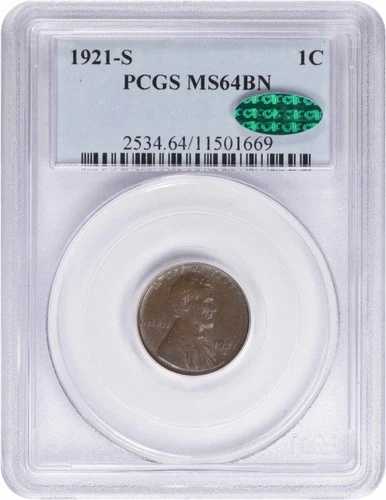 1921-S リンカーン セント MS64BN PCGS (CAC)｜WORLD RESOURCE【QUEEN店】