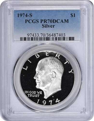 1974-S アイゼンハワー銀貨 PR70DCAM PCGS