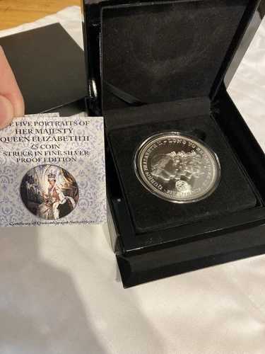 2015 トリスタン ダ クーニャ 5 オンス シルバー 5 肖像画 女王エリザベス 2 世 PCGS PR69DCAM