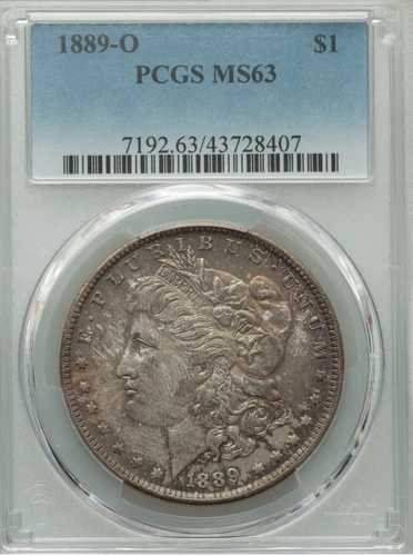 1889-O モルガン銀貨 PCGS MS63 - オリジナルパティナ - 高グレードでは希少