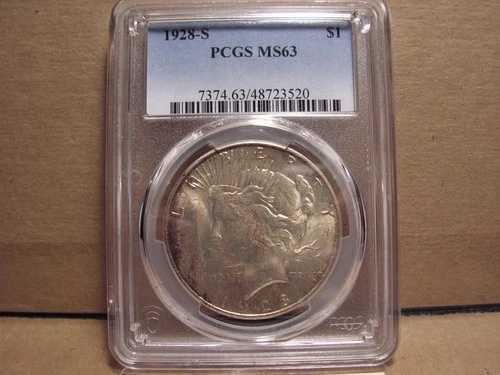 1928年 - Sピース銀貨。PCGS MS63、｜WORLD RESOURCE【QUEEN店】 146,850円