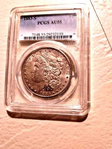 1883年 S モーガン シルバードル PCGS AU 55