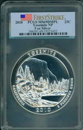 2010年 ヨセミテ ATB アメリカ ビューティフル 5オンス シルバー PCGS MS69-DMPL FS ファーストストライク｜WORLD RESOURCE【QUEEN店】
