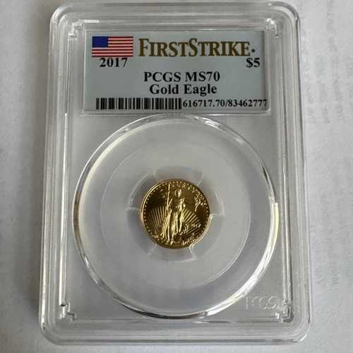 2017年 1/10オンス アメリカンゴールドイーグル MS-70 PCGS ファーストストライク