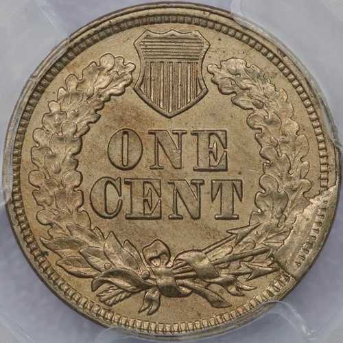 1862年 1セント インディアンヘッド セント ラージ リバース カッド - PCGS MS 64