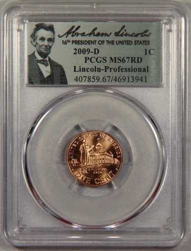 2009-D PCGS MS67 RD リンカーン プロフェッショナル ライフ セントペニー 1セント