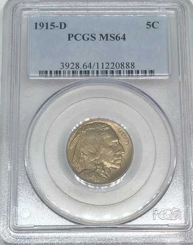 1915-D バッファローニッケル - PCGS MS64