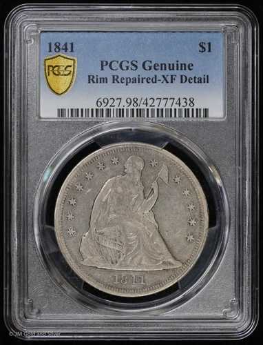 1841年 1ドル 自由の女神像 銀貨 PCGS 純正 XF 詳細