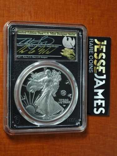 2025年 W 陸軍 プライベート プルーフ シルバー イーグル PCGS PR70 クリーブランド バラン 初日発行