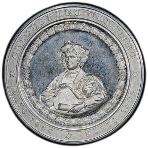 クリストファー・コロンブス/「旅」1892年アルミニウムメダル Eglit-273 PCGS SP-65 147,950円