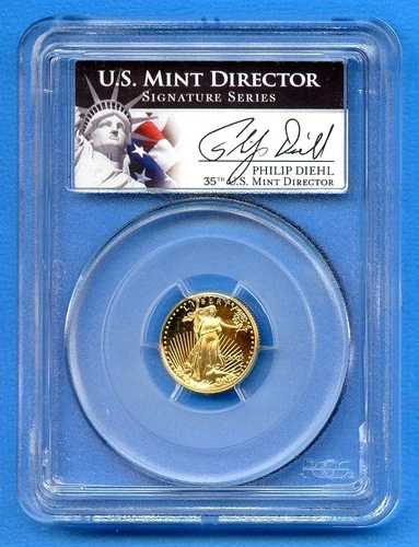 2001年 W $5 1/10オンス プルーフゴールド イーグル PF70 PCGS PR70 DCAM フィリップ・ディール サイン