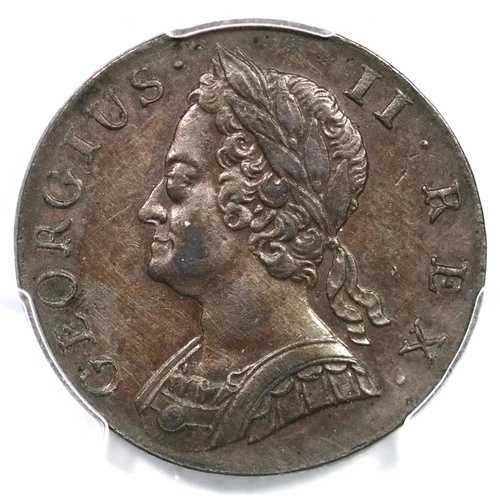 1742 S-3718 PCGS AU 55 ジョージ2世 イギリス 銅貨 ハーフペニー 1/2D
