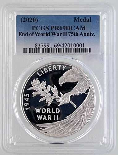 2020年 第二次世界大戦終結75周年記念銀メダル PCGS PR69 DCAM