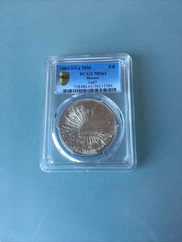 1884 年メキシコ銀貨 PCGS MS61 美しいコイン!