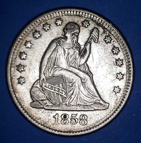 PCGS ゴールドシールド 1858-O 未流通 座位四半部 クリーニング済み - *56019569 ??