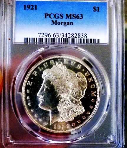 モルガン シルバー ダラー 1921 P PCGS MS 63++++ オフグレード ガラス質 PL/DMPL モンスター PQ 149,050円