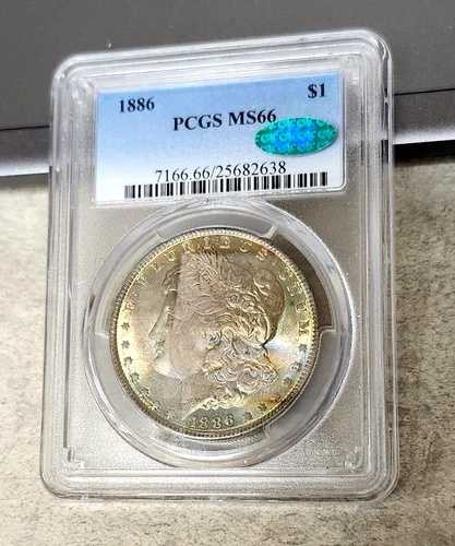 1886年 モルガン・ダラー - ユニーク・トーニング OBV - MS66 - PCGS/CAC 149,050円