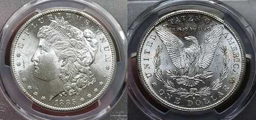 1885年 S モーガン銀貨 1ドル -PCGS MS 63