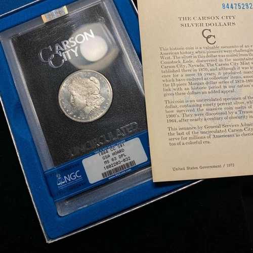 1884 CC モルガン シルバー ダラー $1 NGC MS63 DMPL オールド アンサーキュレート DPL GSA