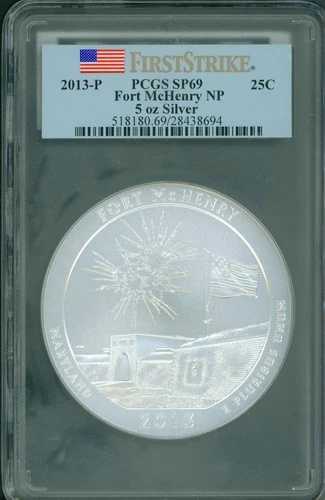 2013-P フォートマクヘンリー国立公園 ATB アメリカ・ザ・ビューティフル 5オンス シルバー PCGS SP69 SP-69 FS