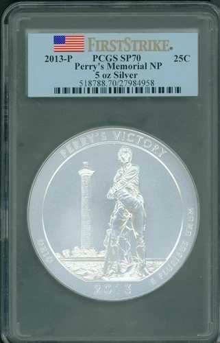 2013-P ペリーズ ピースメモリアル NP ATB 5オンス シルバー PCGS SP70 ファーストストライク FS