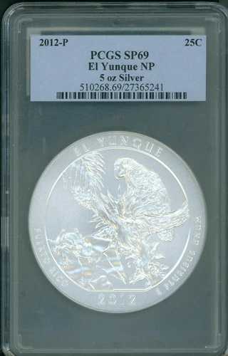2012-P エル・ユンケ・パーク NP ATB アメリカ・ザ・ビューティフル 5オンス シルバー PCGS SP69