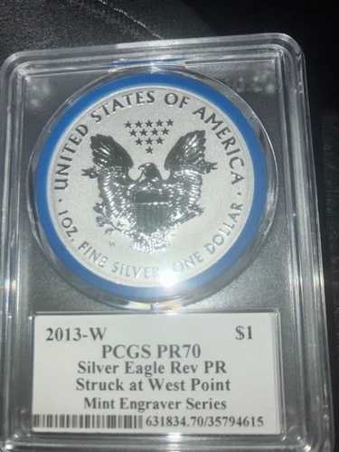 2013-W リバースプルーフ PCGS PR70 マーカンティミント エングレーバーシリーズ - シルバーイーグル USA