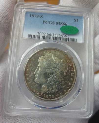 1879-S モルガン・ダラー PCGS MS66 CAC (美しい虹色の色調 OBV & REV)
